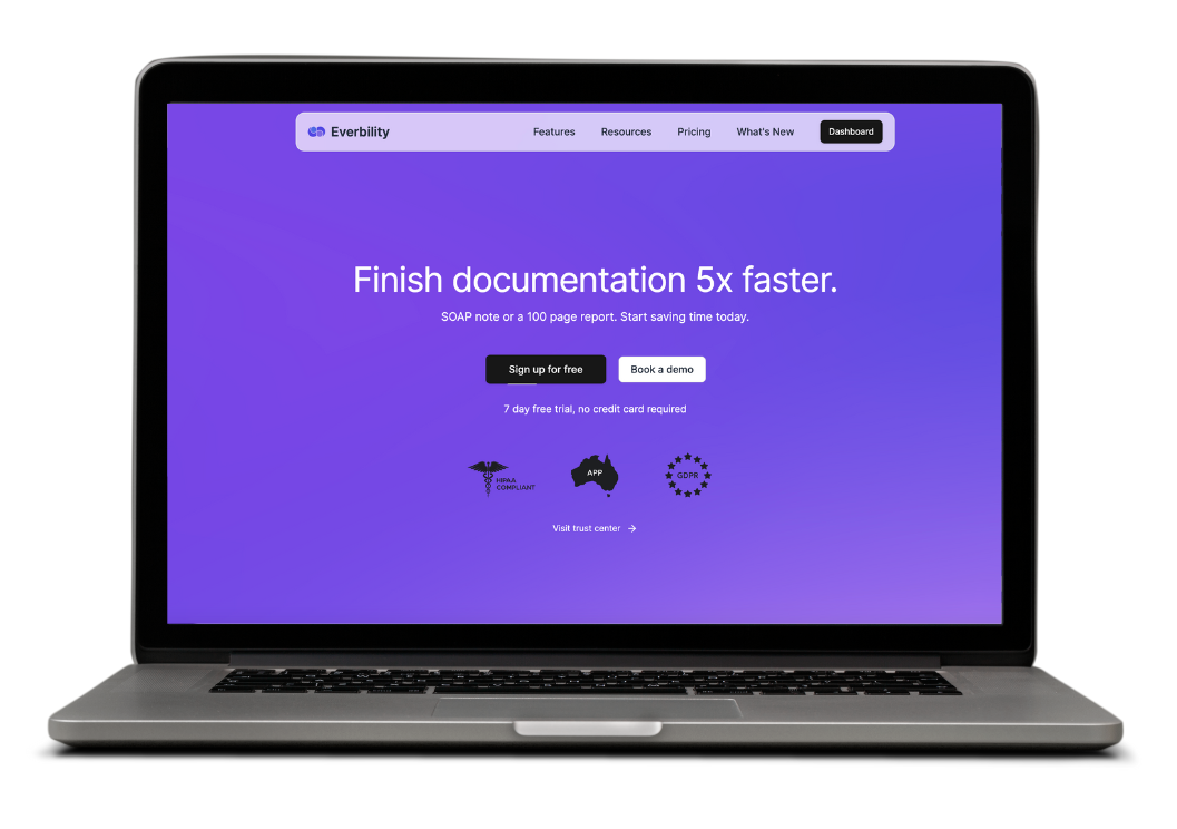 Everbility: AI-powered documentation assistant for allied health professionals