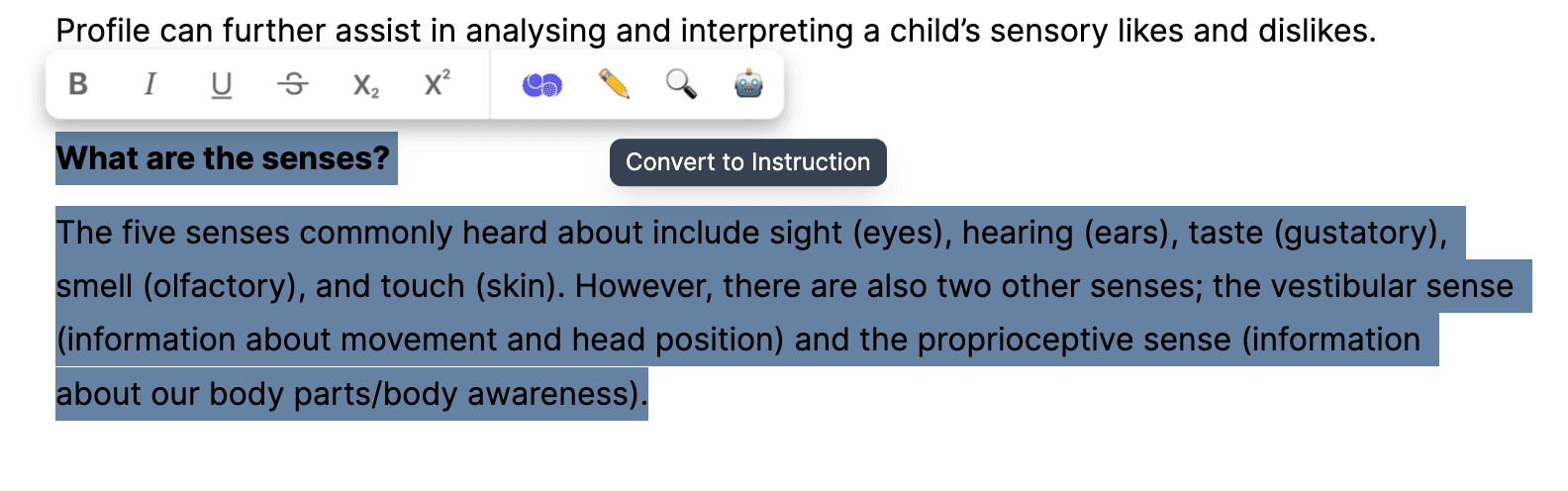 convert to instruction