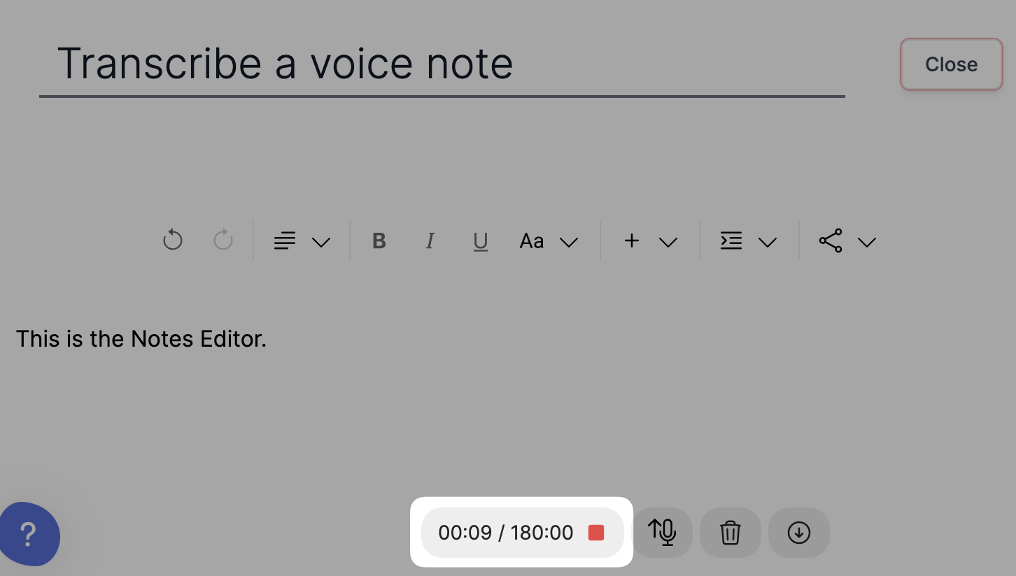voice to text recording