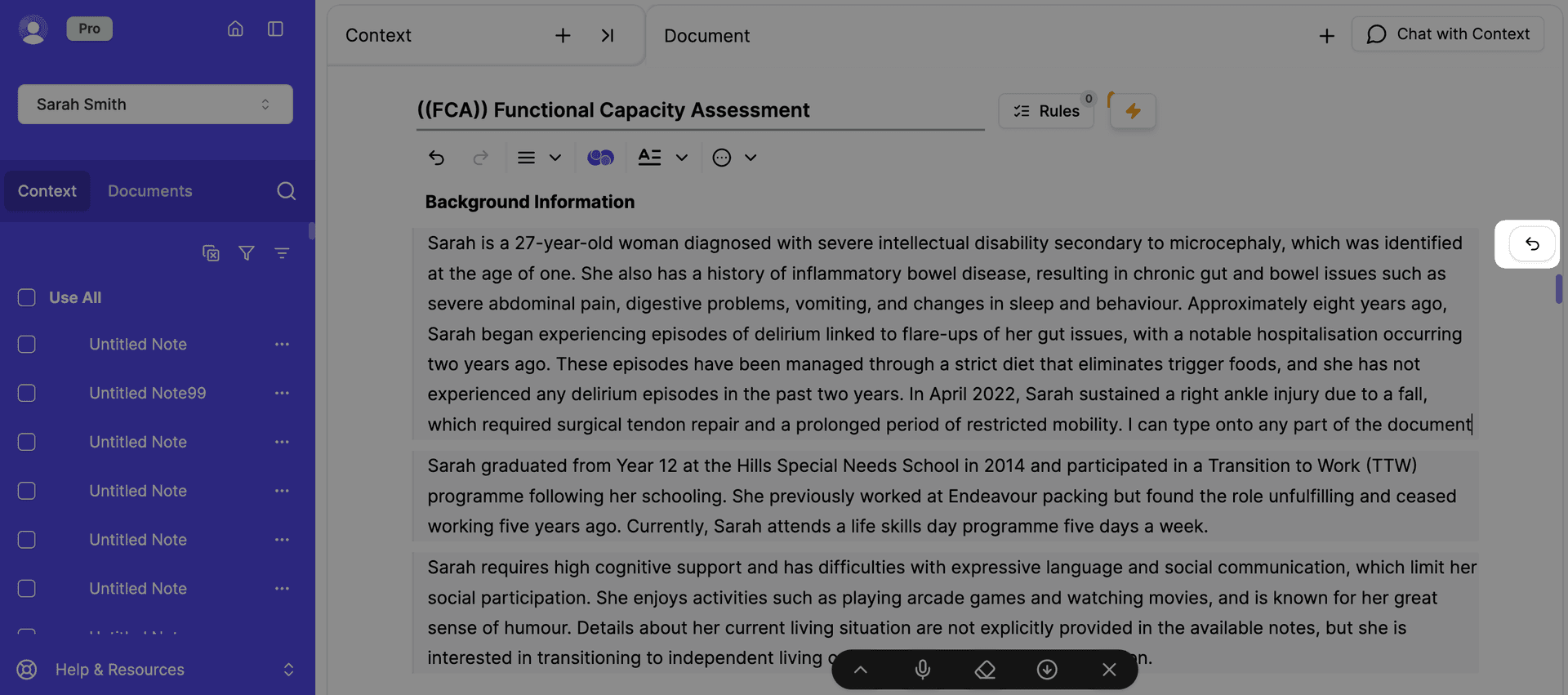 reverting prompt in writer